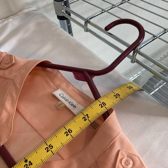 Calvin Klein Women's Ombre Snakeskin Button Up Blouse Size M‎ Lagenlook Career - Picture 3 of 13